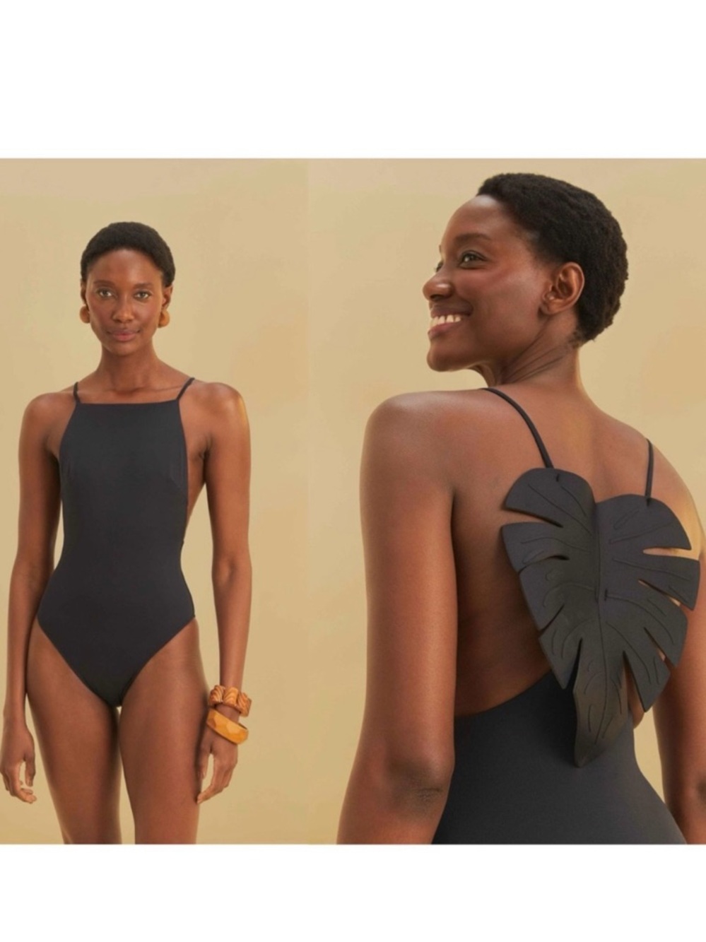 NWT Farm Rio 3D Leaf Swimsuit Size Medium